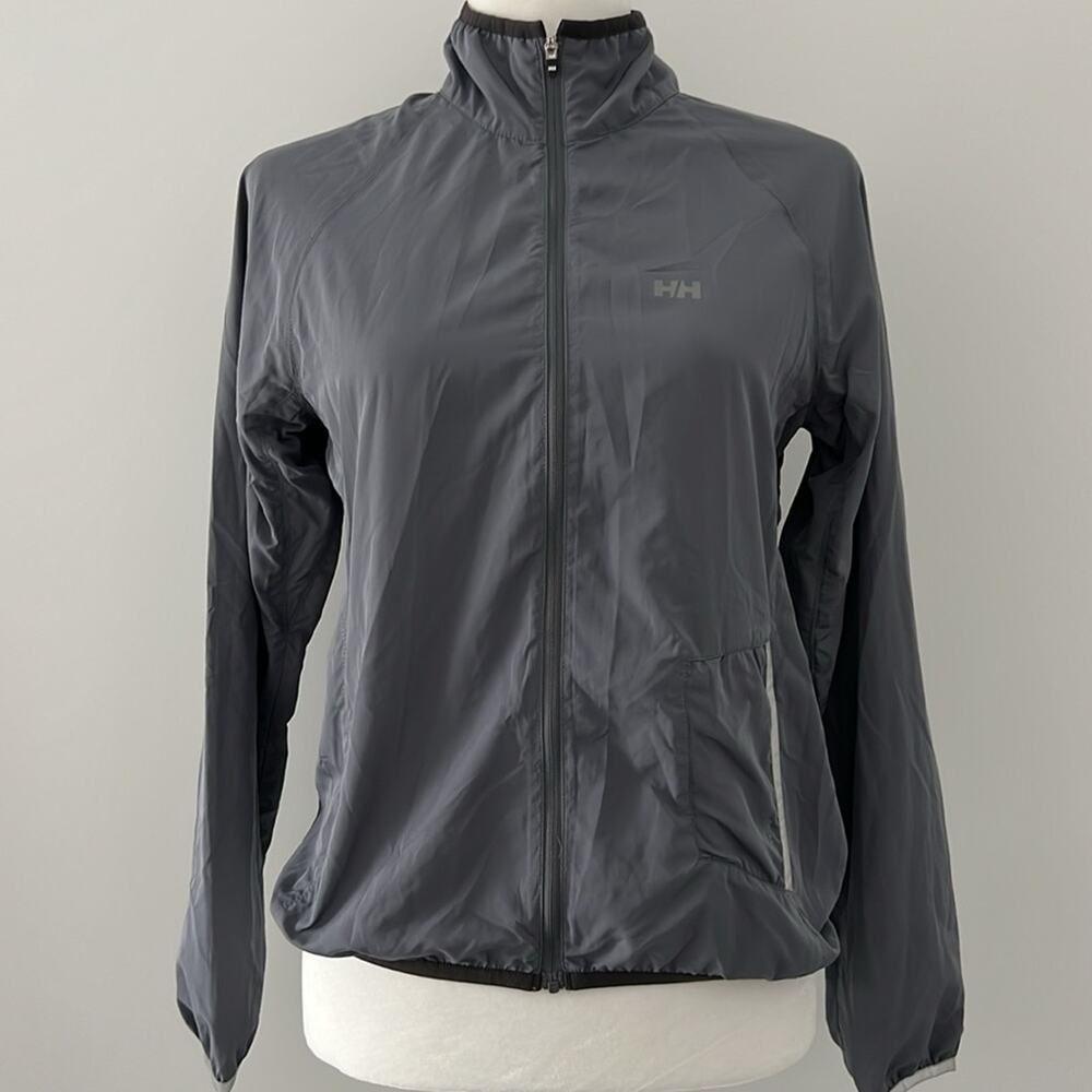 HELLY HANSEN lightweight packable full zip jacket gray XS